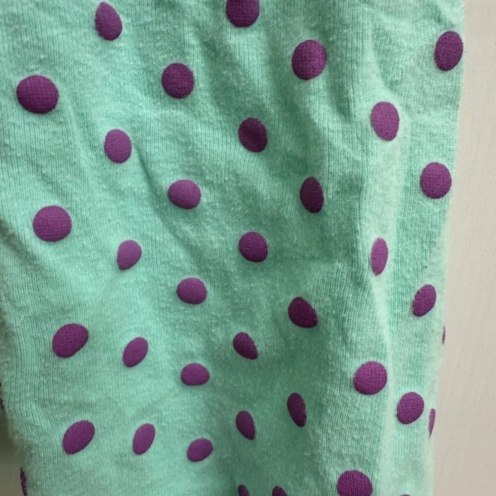 Carter's 24M Girls Green and Purple Polka Dot Pajama Bottoms Shorts